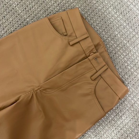 PACSUN BROWN LEATHER PANTS - Picture 4 of 5